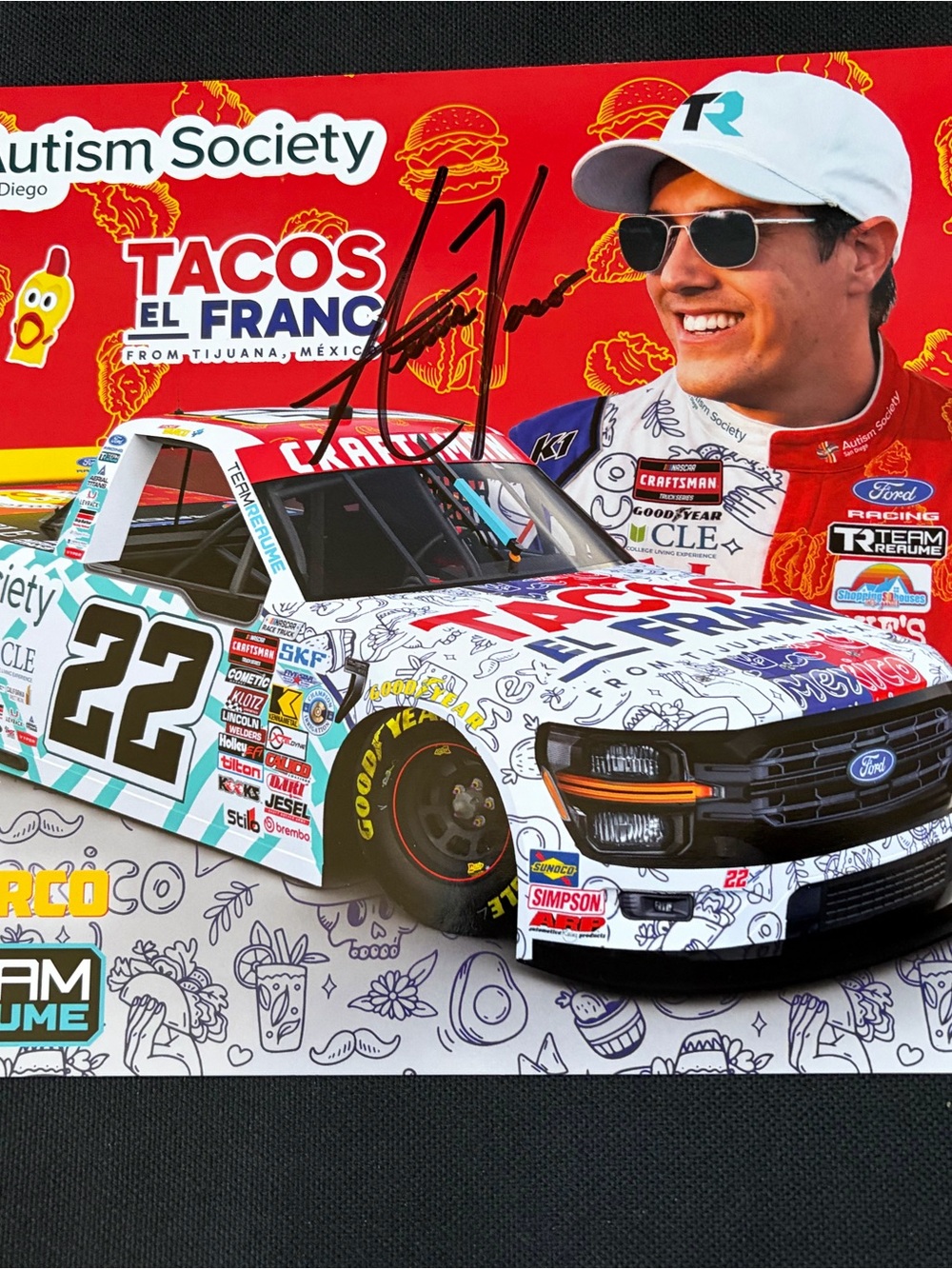 NASCAR Austin varco autographed racing photo Signed ford motorsports